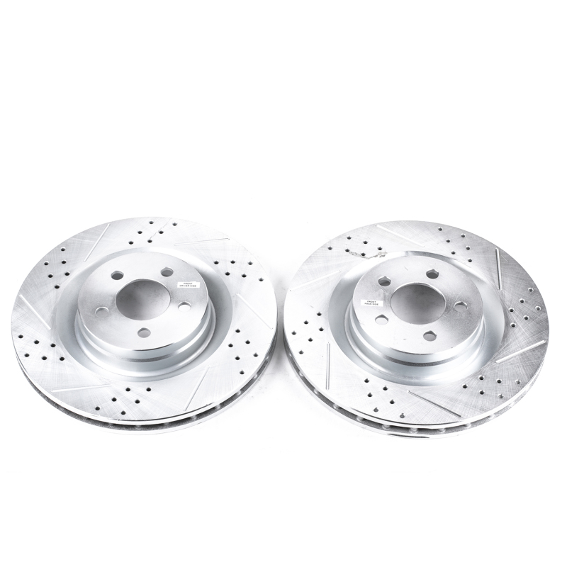 Power Stop 05-10 Chrysler 300 Front Evolution Drilled & Slotted Rotors - Pair thumbnail 2