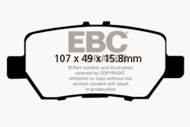 EBC 05-08 Acura RL 3.5 Greenstuff Rear Brake Pads thumbnail 5