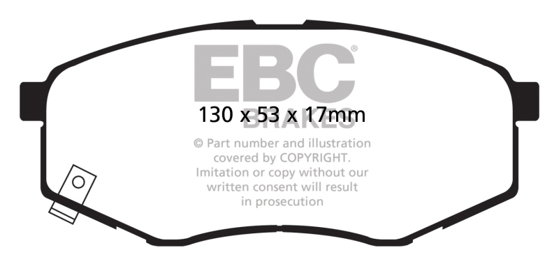 EBC 10-15 Hyundai Tucson 2.0 FWD Yellowstuff Front Brake Pads thumbnail 5