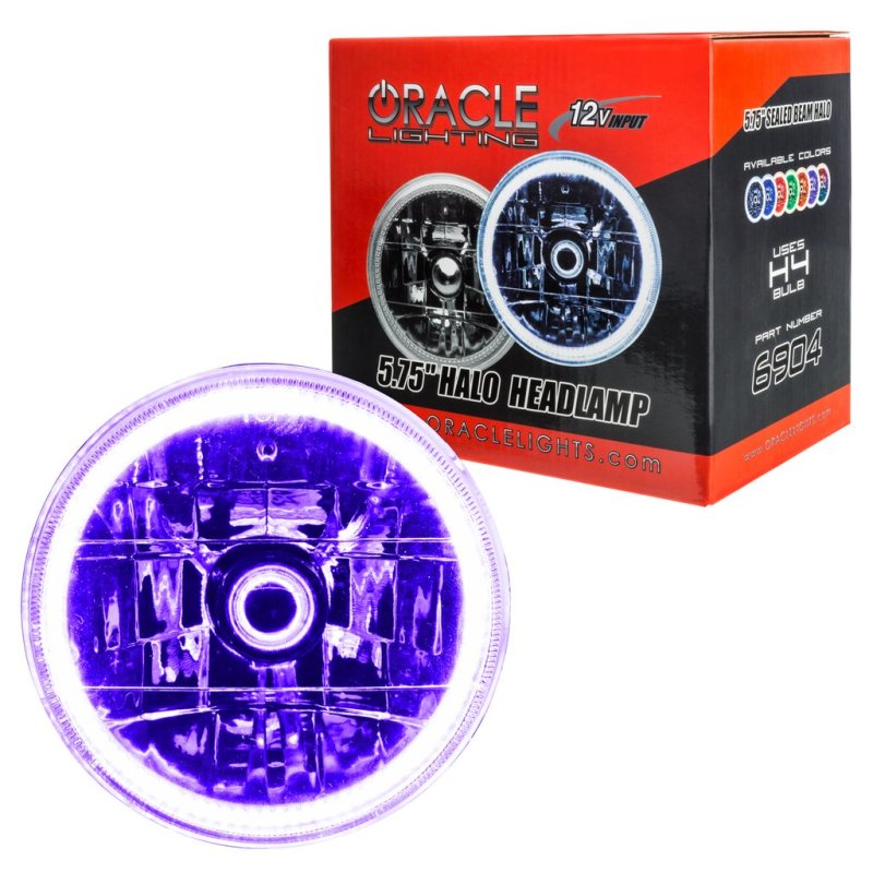 Oracle Pre-Installed Lights 5.75 IN. Sealed Beam - UV/Purple Halo thumbnail 4