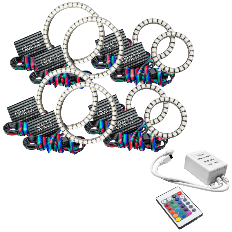 Oracle Vector Jeep Wrangler JK Grille Halo Kit - ColorSHIFT w/ Simple Controller thumbnail 2