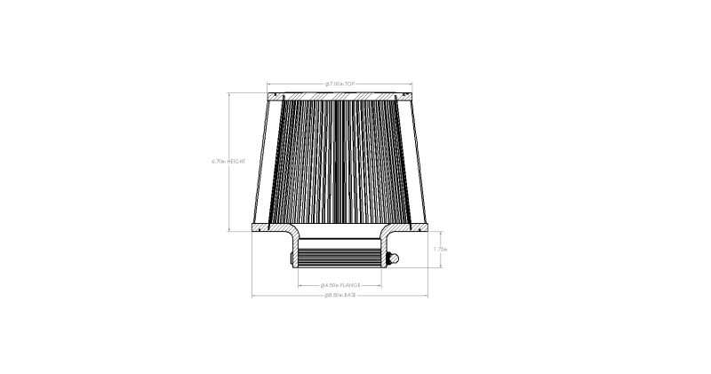 aFe Magnum FORCE Intake Replacement Air Filter w/ D2 Dry Media 4-1/2inF x8-1/2inB x7inT x6-3/4inH thumbnail 6