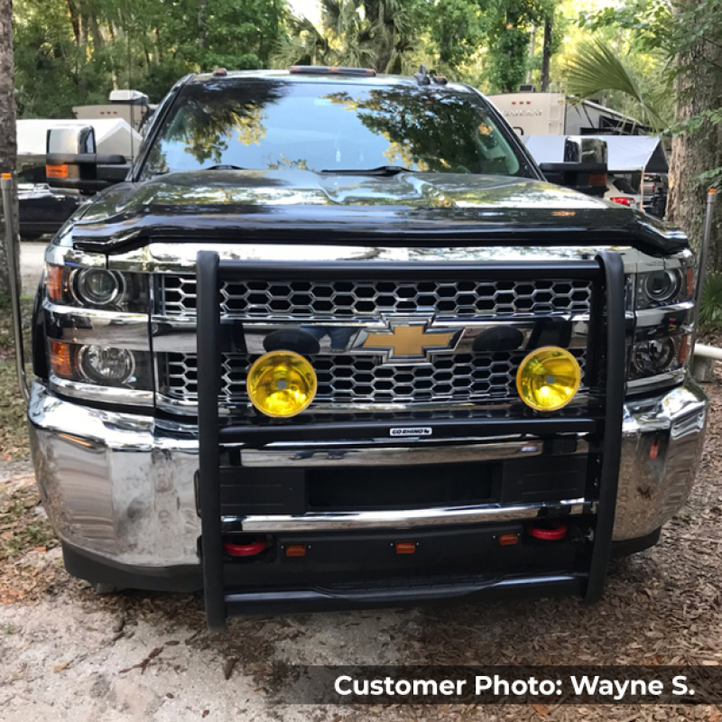 Go Rhino 15-19 Chevrolet Silv 2500HD/3500HD 3000 Series StepGuard - Black (Center Grille Guard Only) thumbnail 2