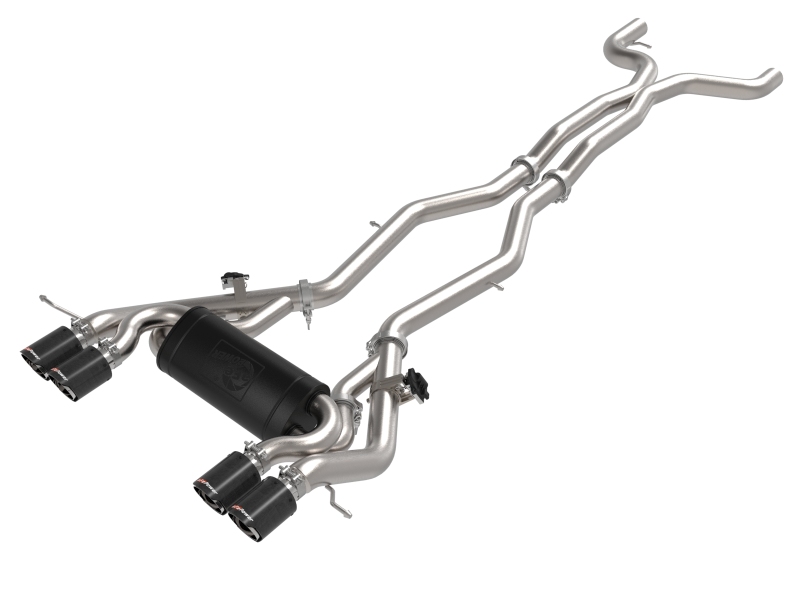 aFe MACH Force XP Exhausts Cat-Back SS 19-21 BMW M2 Competition L6-3.0L w/Carbon Tips thumbnail 2