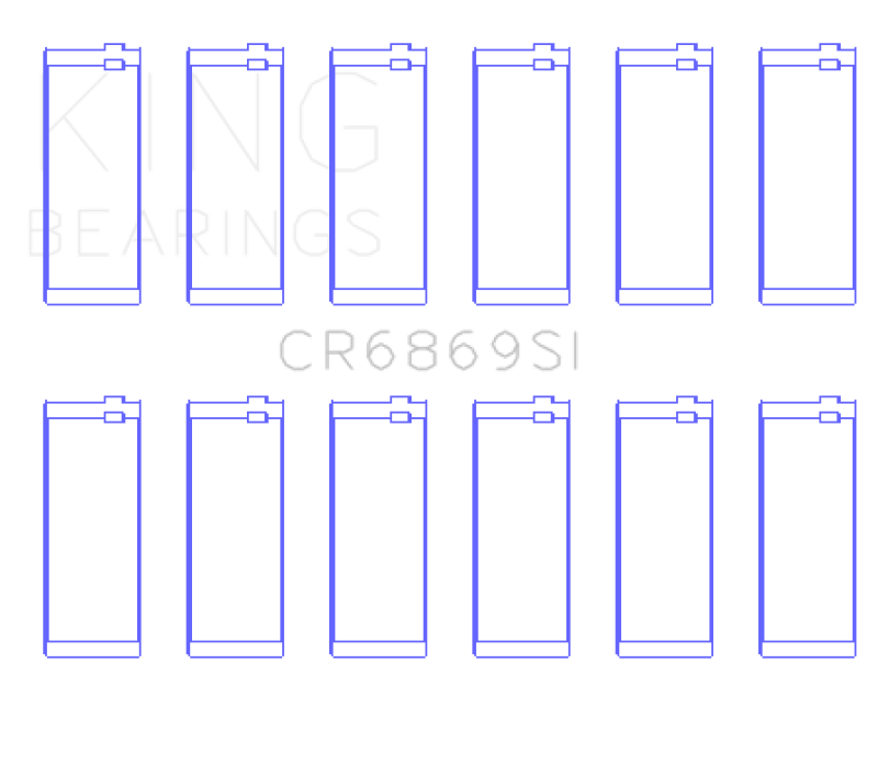 King Engine Bearings Jeep AMC 232CI/242CI/248CI I6 (Size .020) Connecting Rod Bearing Set thumbnail 4