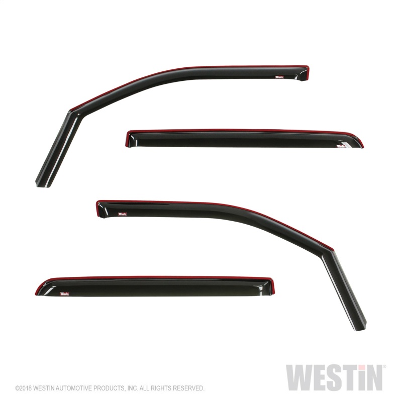 Westin 19-22 Ram 1500 Crew Cab(Excl. 19-22 Ram 1500 Classic) In Channel Wind Deflector 4pc - Smoke thumbnail 4