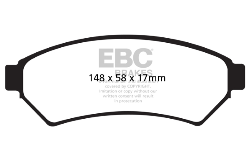 EBC 05-09 Buick Allure (Canada) 3.6 Ultimax2 Front Brake Pads thumbnail 3