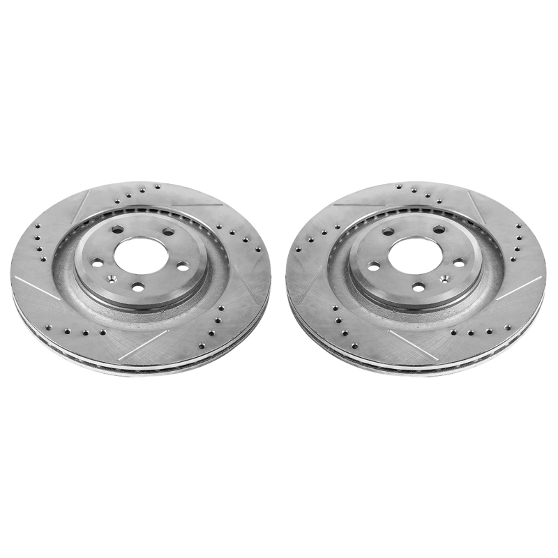 Power Stop 10-11 Audi S4 Rear Evolution Drilled & Slotted Rotors - Pair thumbnail 2