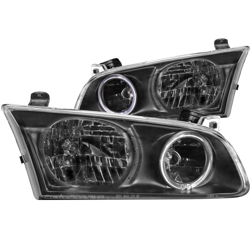 ANZO 2000-2001 Toyota Camry Crystal Headlights w/ Halo Black thumbnail 6