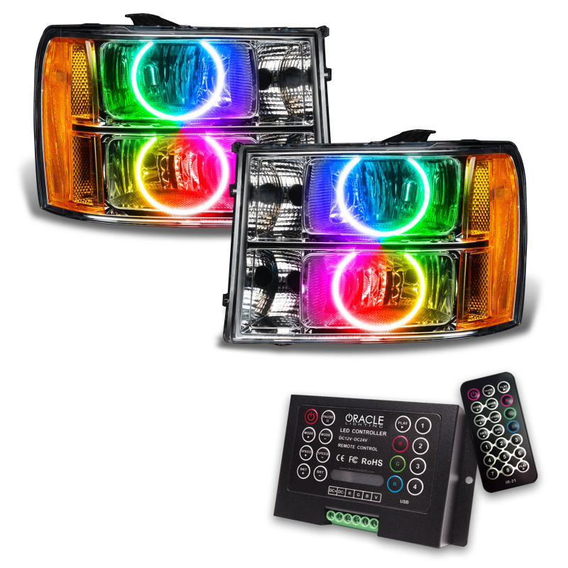 Oracle 07-13 GMC Sierra SMD HL - Round Ring Design - ColorSHIFT w/ 2.0 Controller thumbnail 4