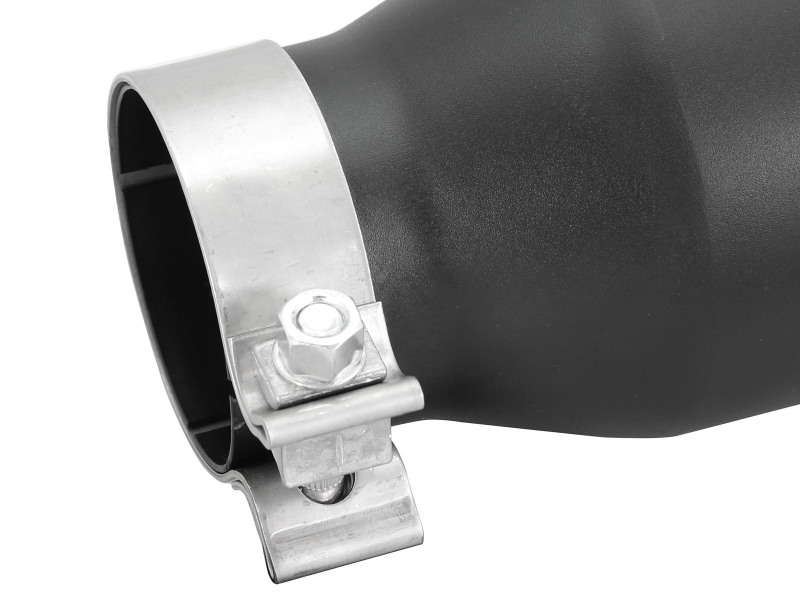 aFe Power Gas Exhaust Tip Black- 3 in In x 4.5 out X 9 in Long Bolt On (Black) thumbnail 8