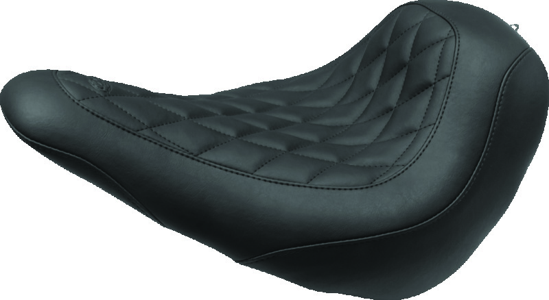 Mustang Harley Low Medallion Sissy Bar Pad (12 inch x 9 inch) w/Studs - Black