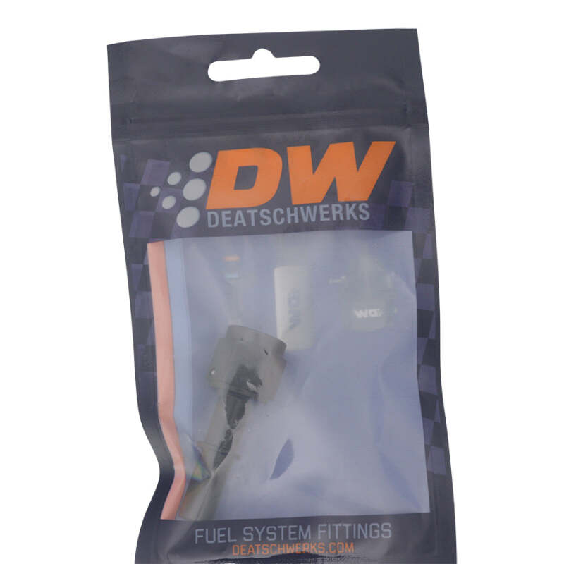 DeatschWerks 6AN Female Flare Swivel to 3/8in Male EFI Quick Disconnect - Anodized Matte Black thumbnail 4