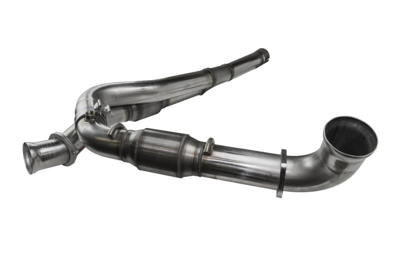 3in. SS GREEN Catted Y-Pipe. 2010-2014 F150 Raptor 6.2L 4V. Connects to OEM.
3" SS GREEN Catted Y-Pipe. 2010-2014 F150 Raptor 6.2L.  Connects to OEM.
