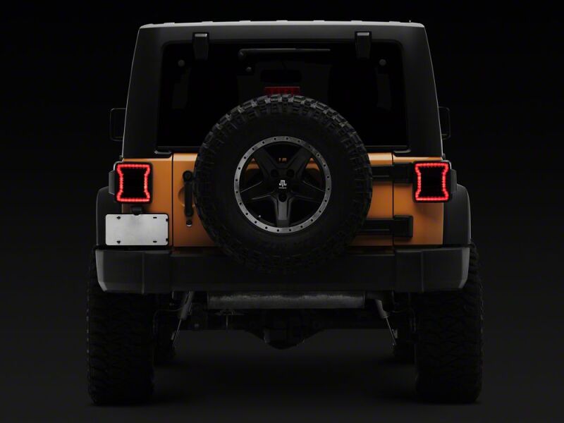Raxiom 07-18 Jeep Wrangler JK Axial Series JL Style LED Tail Lights- Black Housing- Smoked Lens thumbnail 7
