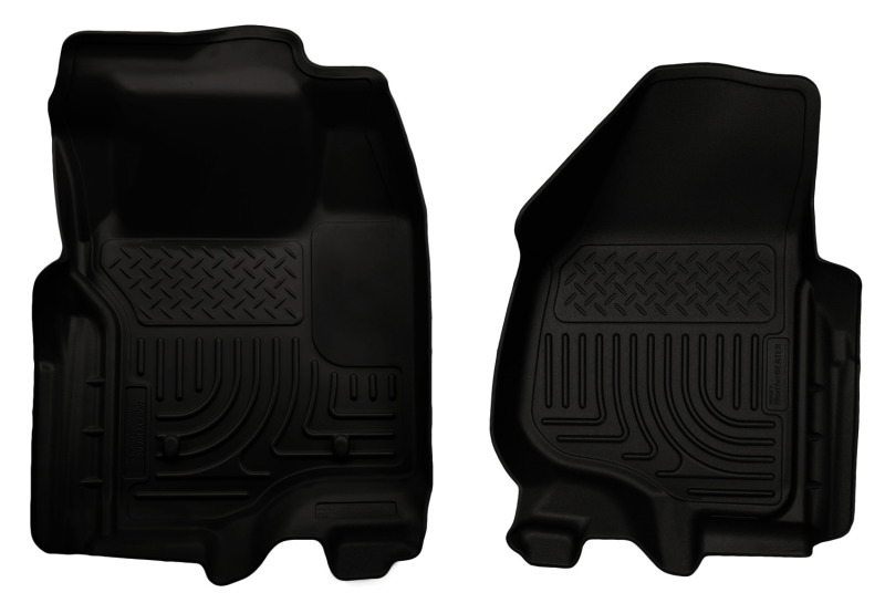 Husky Liners 11-12 Ford Super Duty Crew & Extended Cab WeatherBeater Front Row Black Floor Liners thumbnail 6