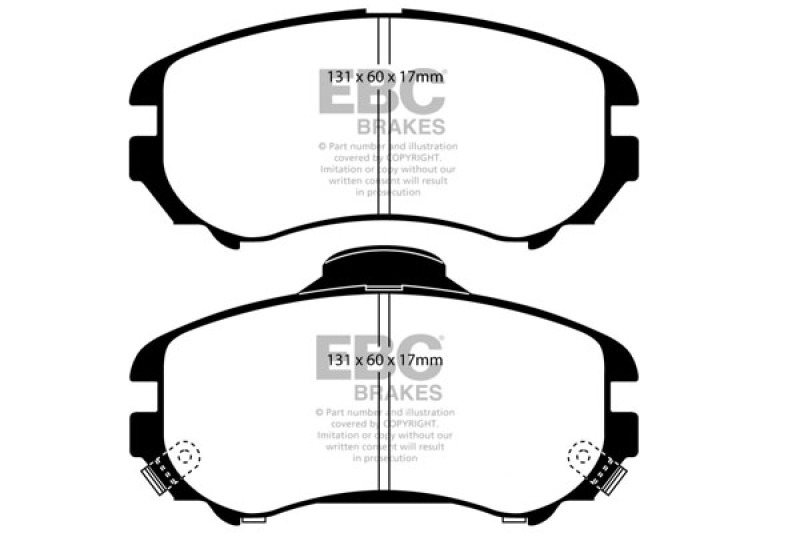 EBC 07-08 Hyundai Elantra 2.0 Redstuff Front Brake Pads thumbnail 5