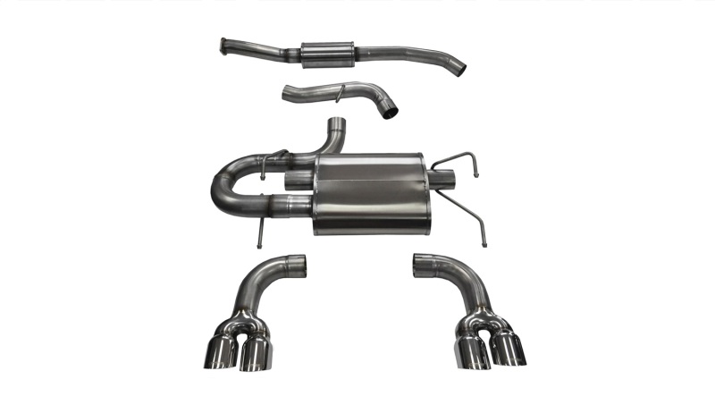 Corsa 2008-2014 Subaru Impreza Hatchback STI 2.5L Turbo Manual Polished Sport Cat-Back Exhaust thumbnail 3