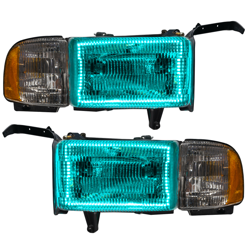 Oracle 94-02 Dodge Ram Pre-Assembled Halo Headlights - ColorSHIFT w/o Controller thumbnail 9