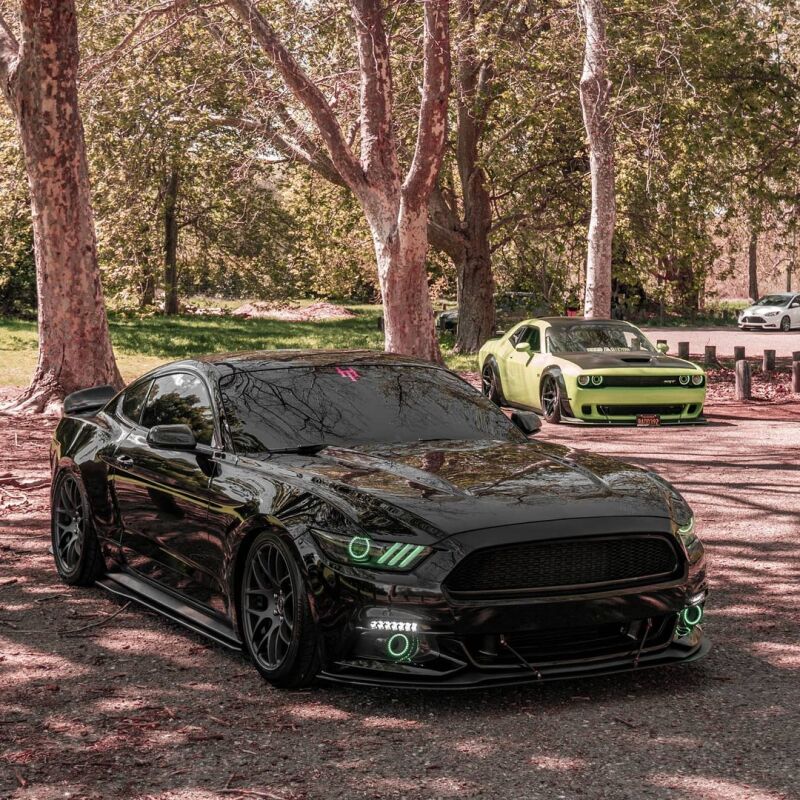 Oracle 15-17 Ford Mustang V6/GT/Shelby DRL w/ Halo Kit - ColorSHIFT w/ Simple Controller thumbnail 7