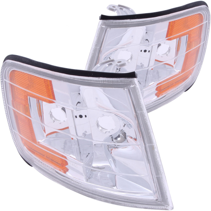 ANZO Corner Lights 1994-1997 Honda Accord Euro Corner Lights Chrome w/ Amber Reflector thumbnail 3