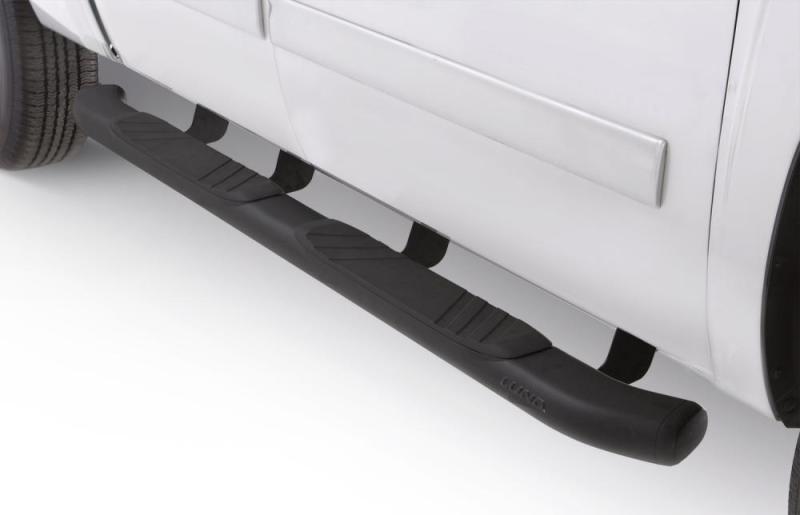 Lund 07-17 Chevy Silverado 1500 Ext. Cab (Excl. 11-17 Diesel Model) 5in. Oval Bent Nerf Bars - Black thumbnail 8
