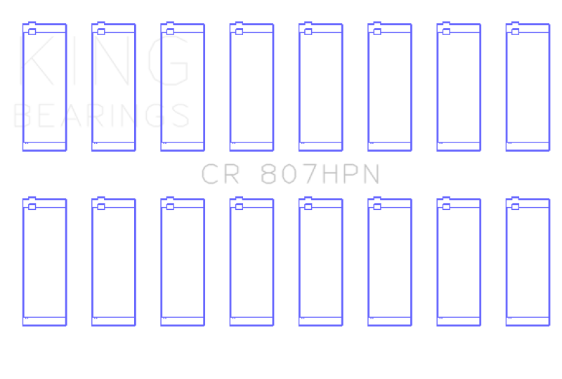 King Engine Bearings Chevy LS1 / LS6 / LS3 (Size 010X) Performance Rod Bearing Set thumbnail 5