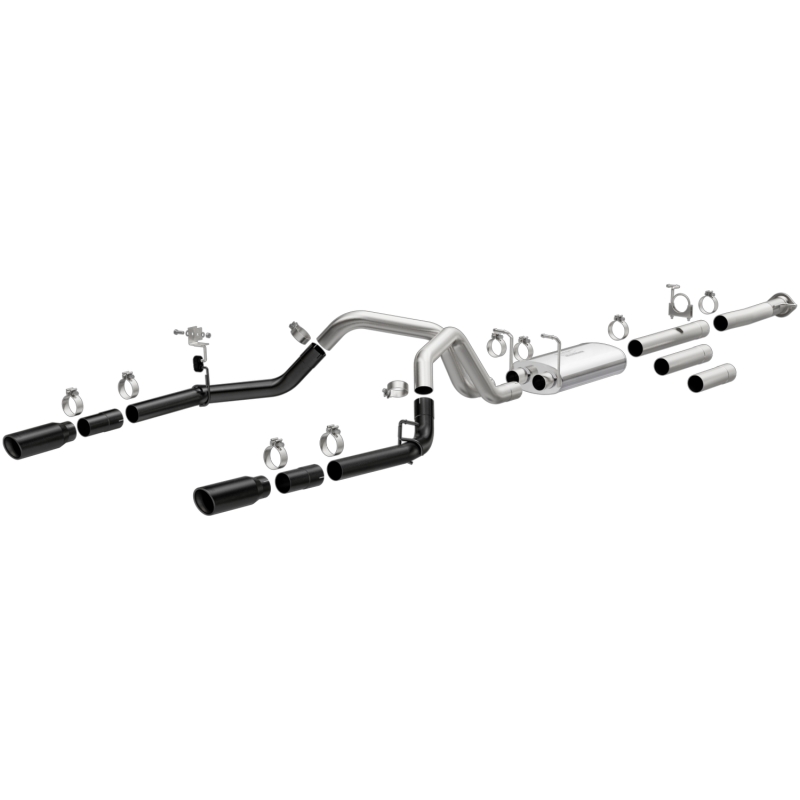 MagnaFlow 11-19 Chevrolet Silverado 2500/3500 HD V8-6.0L Dual Split Cat-Back Exhaust w/Black Tips thumbnail 3