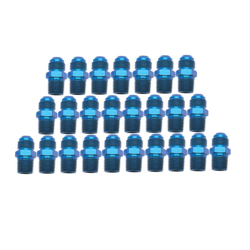 Russell Performance -6 AN to 3/8in NPT Straight Flare to Pipe (Blue) (25 pcs.) thumbnail 9