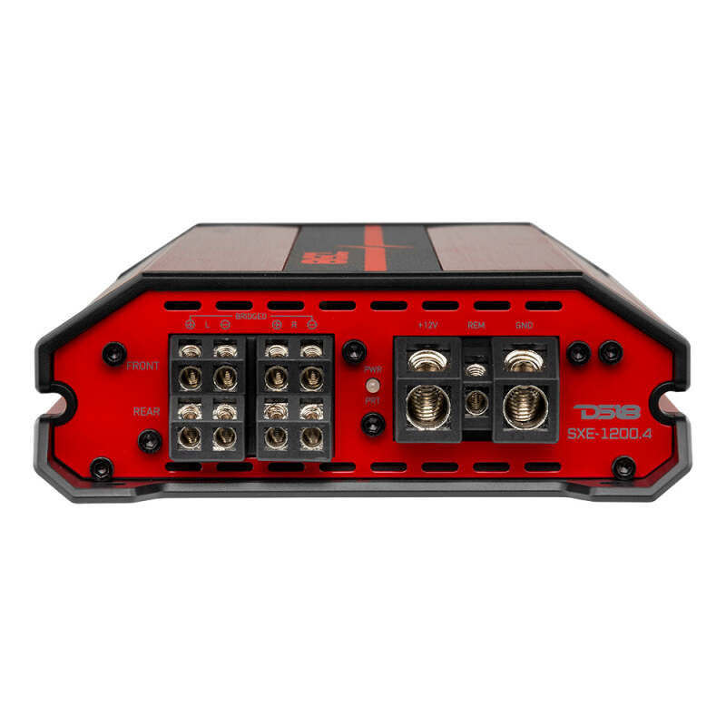 DS18 4-Channel SXE Amplifier Class A|B 2x 200/4ohm Bridge 4 x 100/2ohm 4 x 60/4ohm Watts RMS- Red