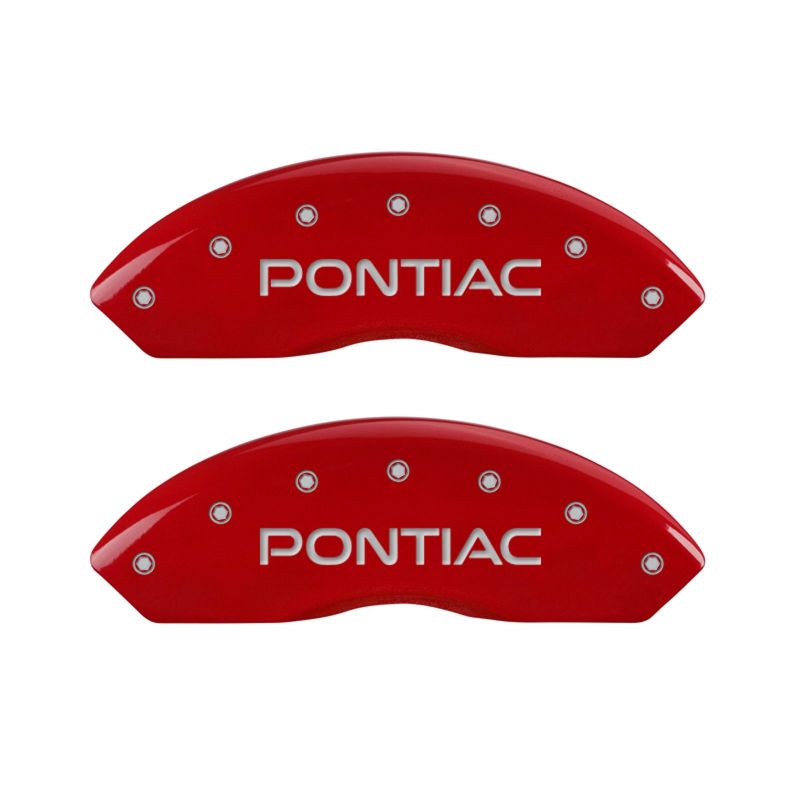 MGP 4 Caliper Covers Engraved Front Pontiac Rear Arrow Red Finish Silver Char 2007 Pontiac Solstice thumbnail 4