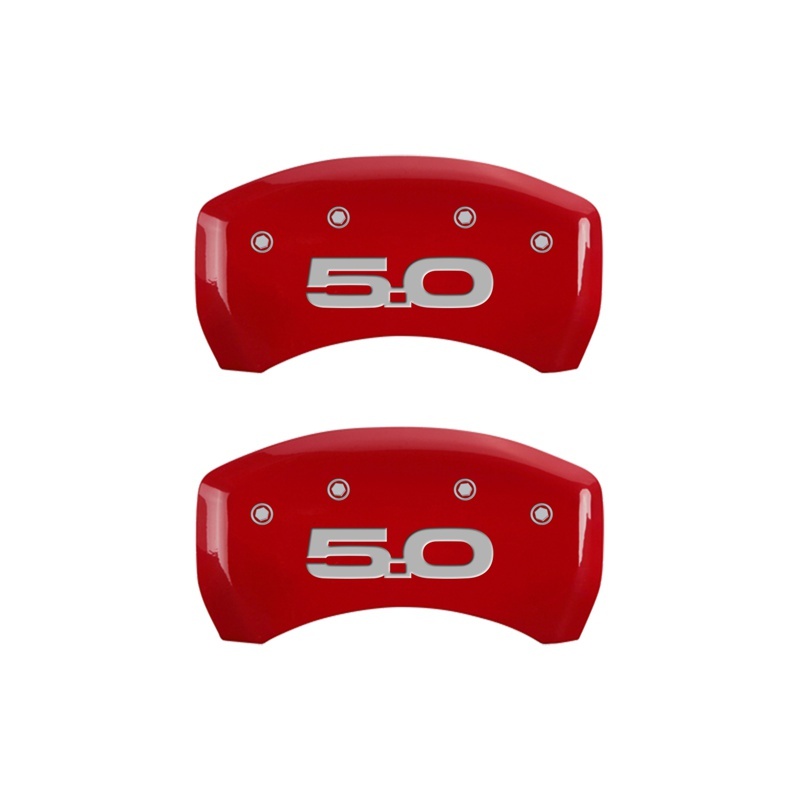 MGP Rear set 2 Caliper Covers Engraved Rear 2015/50 Red finish silver ch thumbnail 4