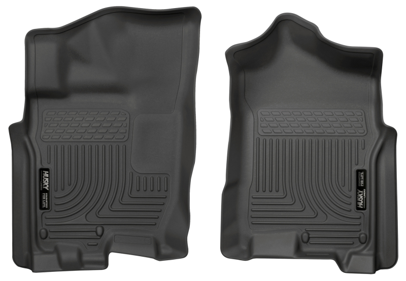 Husky Liners 2016 Nissan Titan XD Crew Cab WeatherBeater Front Row Black Floor Liners thumbnail 4