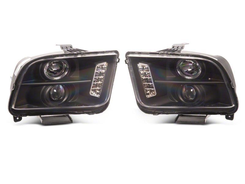 Raxiom 05-09 Ford Mustang Excluding GT500 LED Halo Projector Headlights- Black Housing (Clear Lens) thumbnail 9