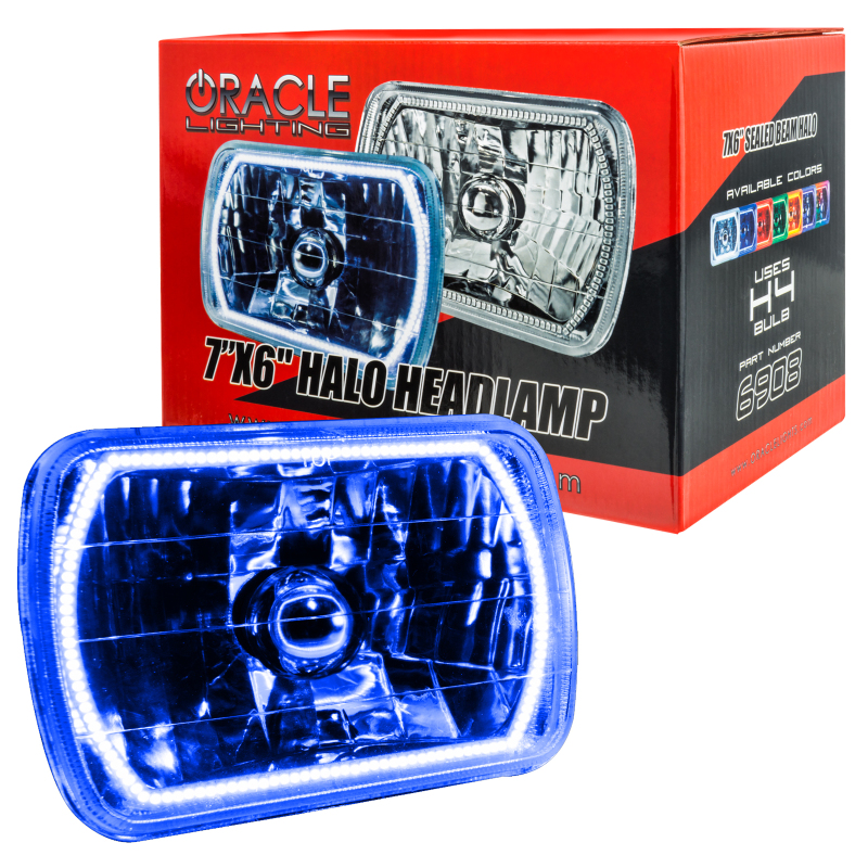 Oracle Pre-Installed Lights 7x6 IN. Sealed Beam - Blue Halo thumbnail 4