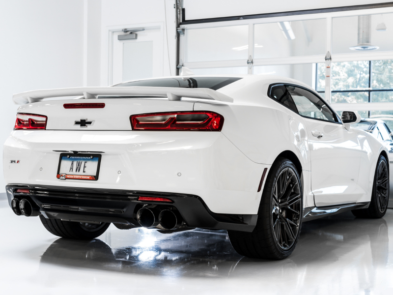 AWE Tuning 16-19 Chevrolet Camaro SS Axle-Back Exhaust - Track Edition (Quad Diamond Black Tips) thumbnail 8