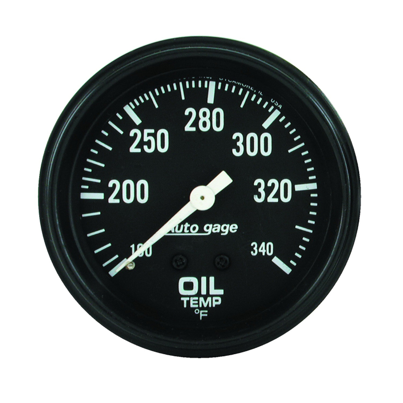 AutoMeter Gauge Oil Temperature 2-5/8in. 100-340 Deg. F Mechanical Black Autogage thumbnail 4