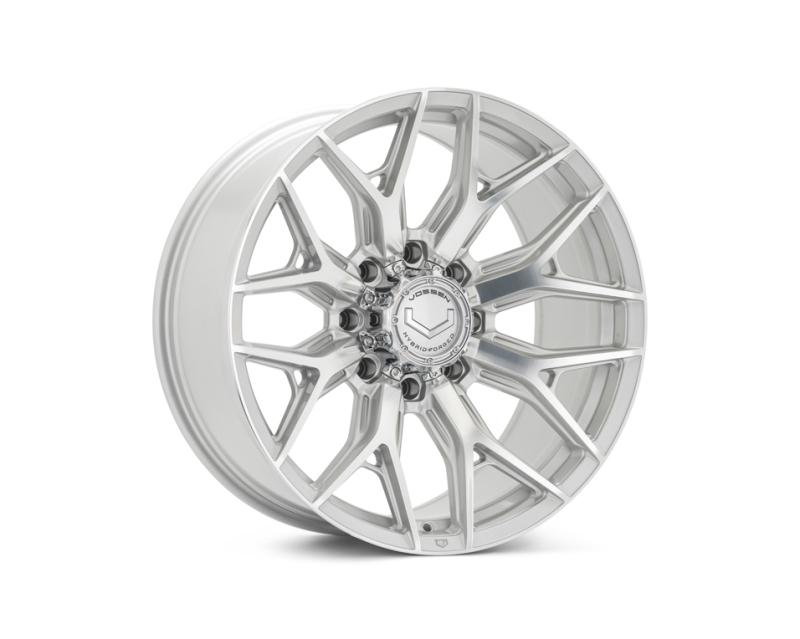Vossen HF6-4 24x12 / 8x180 / ET44 / 124.3 / Ultra Deep - Silver Polished Wheel