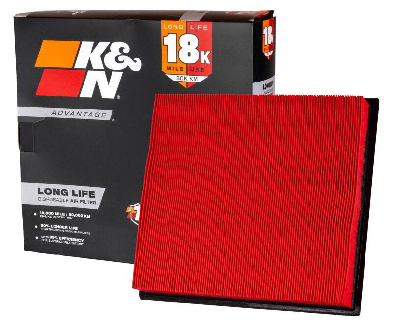 K&N Advantage Air Filter 18K Miles Ford F250 Super Duty V8-6.7L Dsl 20-26 thumbnail 3