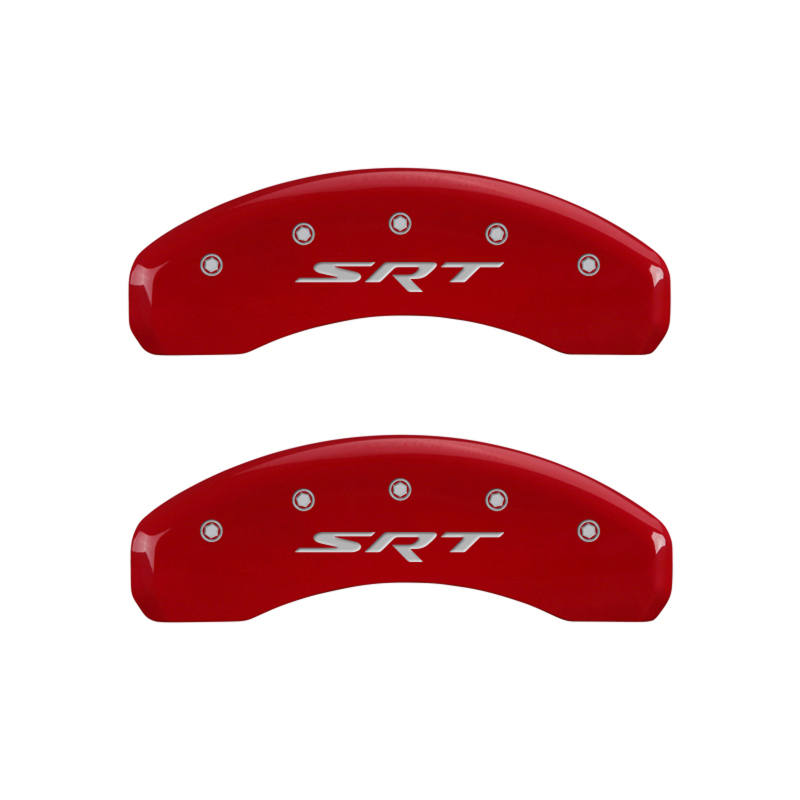 MGP 4 Caliper Covers Engraved Front & Rear SRT Red finish silver ch thumbnail 9
