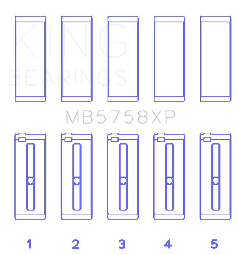 King Engine Bearings Peugeot EP6 1.6L/BMW N14B16C Main Bearing Set - Size STD thumbnail 5