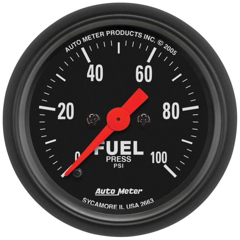 Autometer FSE 52.4mm 0-100 PSI w/o Peak & Valley Fuel Press Gauge