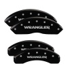 MGP 4 Caliper Covers Engraved Front & Rear WRANGLER Black finish silver ch thumbnail 8