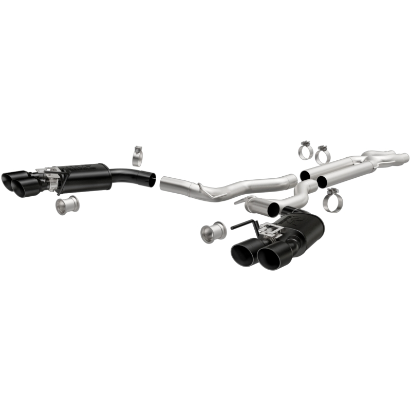 MagnaFlow SYS Cat-Back 2018 Ford Mustang GT 5.0L Competition Dual Exit Black 4in Tips thumbnail 3