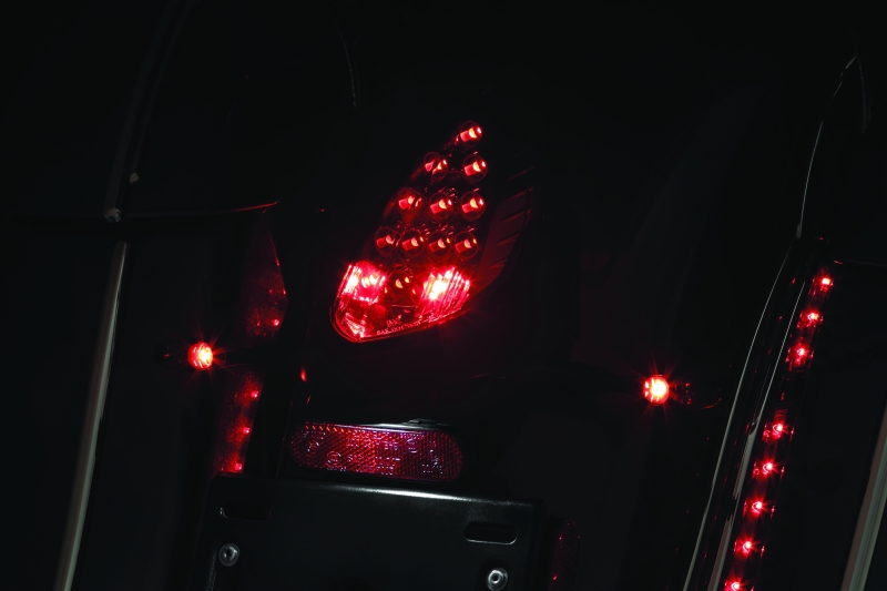 Kuryakyn Kellermann Micro 1000 Collection Turn Signals 2534 Signal, 1000, LED, Dark Smoke Lens, Amber/Red Light, Black Housing, Each thumbnail 3
