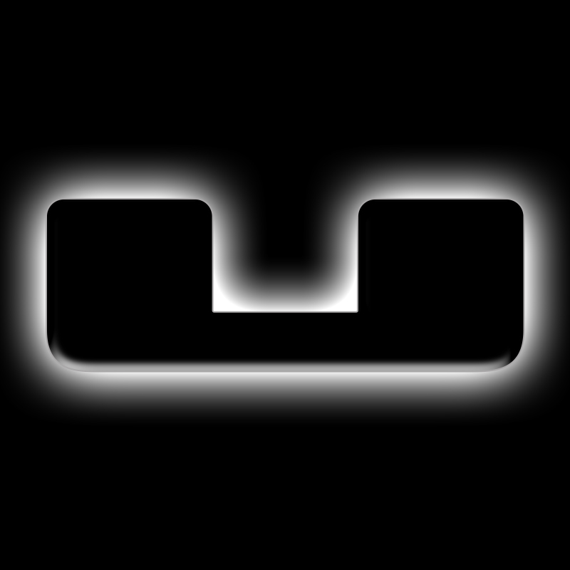 ORACLE Lighting Universal Illuminated LED Letter Badges - Matte Blk Surface Finish - U thumbnail 2