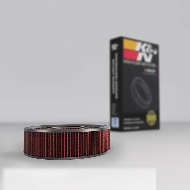 K&N Replacement Drop In Air Filter - 14in OD / 12in ID / 4in H w/ Wire thumbnail 2