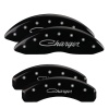 MGP 4 Caliper Covers Engraved Front & Rear Cursive/Charger Black finish silver ch thumbnail 8
