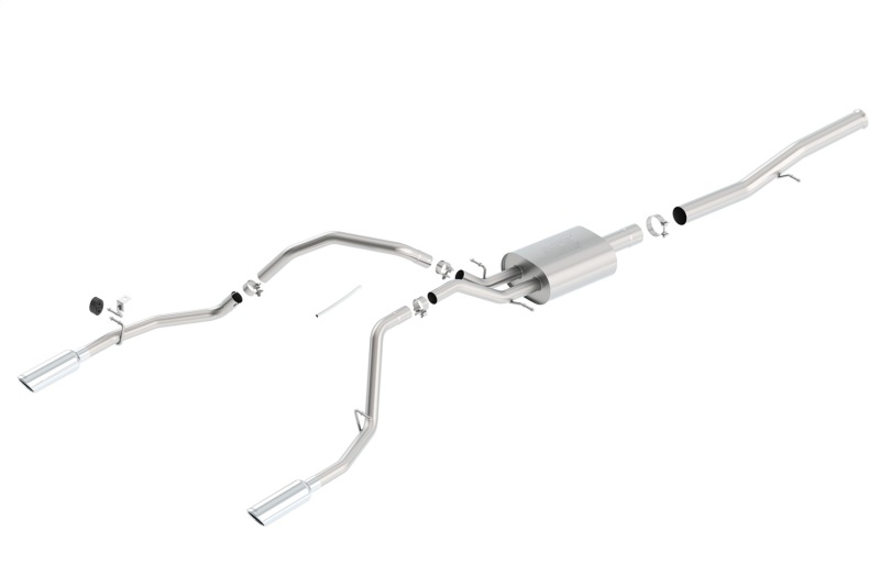 Borla 14 Silv/Sierra 1500 EC Std/CC Short 143.5in WB ATAK Single Split Rear Exit Cat-Back Exhaust thumbnail 5