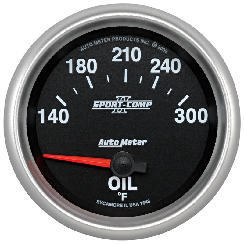 Autometer Sport-Comp II 140-340 Deg F Short Sweep Electronic Oil Temperature Gauge thumbnail 5